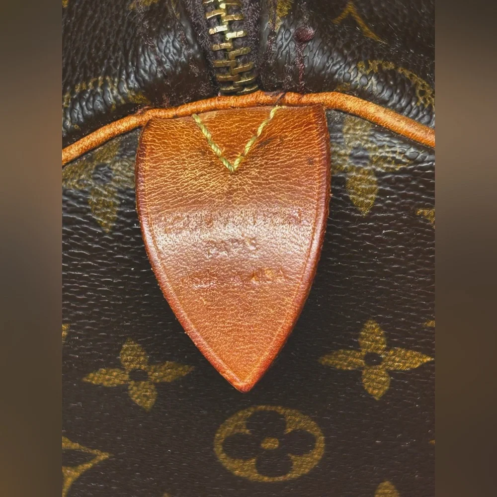 Louis Vuitton Speedy 30 Vintage 90’s Y2K Coated Canvas Purse Bag Large Patina - Picture 13 of 16